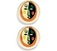 Serax Appetizer Plate | Feast tableware by Ottolenghi | 2 Starter Plates | Stoneware Dinnerware Set in mixed color | luxury Dishware Set for Dinner at Home, Party | Kitchen Sets