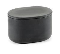 Serax Cose storage jar oval with lid high S 6.5x10.2 cm Dark grey