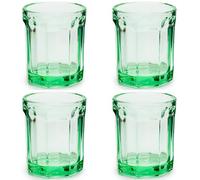 Serax Drinking Glasses Set of 4 | Fish & Fish Glassware by Paola Navone | 7.44 FL oz Clear Green Water Glass Cups Without Lids | Home Essentials, Kitchen Set | Drinks, Juice, Coffee