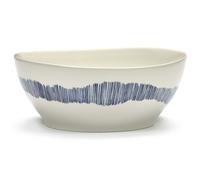 Serax - Feast Bowl 18 cm, White / Blue Striped - White