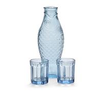 Serax Fish & Fish Carafe & 2 Glasses M Blue
