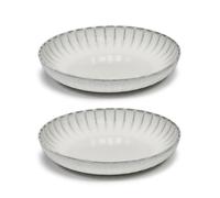 Serax Inku high plate M Ø21 cm 2-pack White