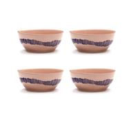 Serax Ottolenghi Feast bowl S Ø15 cm 4-pack Pink stripes blue