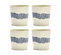 Serax Ottolenghi Feast coffee cup 25 cl 4-pack White stripes-blue