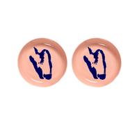 Serax Ottolenghi Feast deep plate Ø22 cm 2-pack Pink-pepper blue