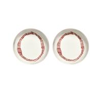 Serax Ottolenghi Feast deep plate Ø22 cm 2-pack White stripes-red