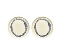 Serax Ottolenghi Feast plate L Ø26 cm 2-pack White stripes-blue
