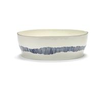 Serax Ottolenghi Feast salad bowl Ø27,5 cm White stripes-blue