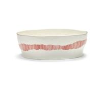 Serax Ottolenghi Feast salad bowl Ø27,5 cm White stripes-red