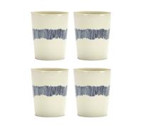 Serax Ottolenghi Feast tea cup 33 cl 4-pack White stripes-blue