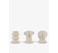Serax Serax 02 Molly Stoneware Candle Holders Set Of Three Beige