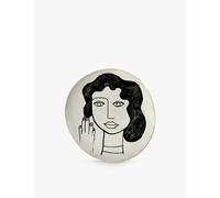 Serax Serax La Mère Graphic-Print Medium Stoneware Plate 20cm White