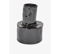 Serax Serax Marie Michielssen Helena Ripple-Effect Stoneware Vase Black