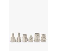 Serax Serax Marie Michielssen Molly Stoneware Vases Set Of Six Beige
