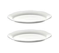 Serax Silhouette oval deep plate L 21x30 cm 2-pack White