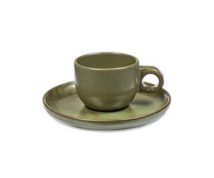 Serax Surface espresso cup with saucer 10 amogreen