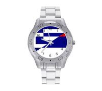 Serb Greek Friendship Flag Quartz Wrist Watch Stainless Steel Watches for Men Women Easy to Read