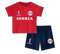 Serbia and Montenegro, Official Fifa 2022 Tee & Short Set Home Country Tee & Shorts Set, Unisex Kids Medium, Age 3