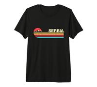 Serbia Colorful Vintage Style Premium T-Shirt