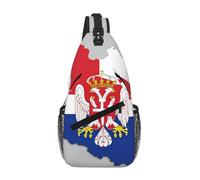 Serbia Flag Map01 Crossbody Sling Bag Crossbody Shoulder Chest Bag Shoulder Strap Waist Fanny Pack Men Women