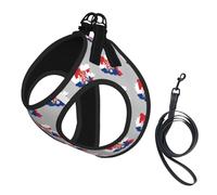 Serbia Flag Map01 Print Pet Supplies Adjustable Step-In Flex Breathable Mesh Dog Harness For Small Medium Dogs, S-L