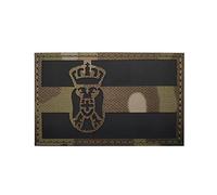 Serbia IR Infrared Flag Patches Reflective Tactical Patch Military Badges Emblem Armband Loop Hook Sew on Applique Fastener Morale Shoulder (CP)
