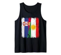 Serbia Kurdistan Half Flag Serbian Kurdish Heritage Jersey Tank Top