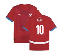 Serbia Men's 2024-2025 Home Shirt Tadic 10 in Red | Size: Small Serbia Red S