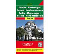 Serbia Montenegro, Macedonia 1500 000 Wegenkaart