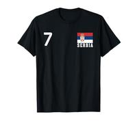 Serbia Number National Flag Country Pride Heritage T-Shirt