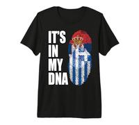 Serbian and Greek Vintage Heritage DNA Flag Premium T-Shirt
