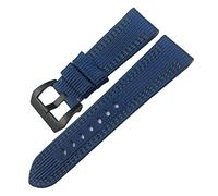 SERDAS For Panerai Submersible Luminor PAM Canvas Leather Sport watch Strap 24mm 26mm Nylon Fabric WatchBands Gift Tools(Blue Gray Black,24mm)