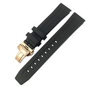SERDAS For Tissot 1853 Seastar T120 T114 Watchband Rubber Sport Diving Black Blue Soft Watch Strap Silicone Rubber 19mm 20mm Watchband(Black rose,19mm)