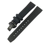 SERDAS For Tissot 1853 Seastar T120 T114 Watchband Rubber Sport Diving Black Blue Soft Watch Strap Silicone Rubber 19mm 20mm Watchband(Black black,19mm)