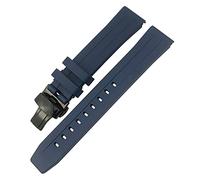 SERDAS For Tissot 1853 Seastar T120 T114 Watchband Rubber Sport Diving Black Blue Soft Watch Strap Silicone Rubber 19mm 20mm Watchband(Blue black,20mm)