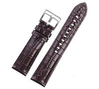 SERDAS Genuine Leather Bracelet Is Suitable For Armani AR2447/1981/1973/60028 Watchband With Waterproof Gang Shout Male 22mm(Brown Silver,20mm)