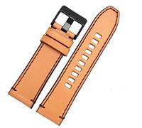 SERDAS Genuine Leather watchband for Diese DZ4323 4318 1657 7413 725 watch strap 22mm 24mm 26mm 28mm Police Retro brown original style(D-brown black,24mm)