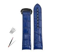 SERDAS Rubber Watch Bracelet For Omega 300 SEAMASTER 600 PLANET OCEAN Folding Buckle Silicone Strap Watch Accessories Watch Band(Blue black,20mm)