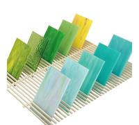 SERdeerCH 10 Sheets Stained Glass Pack,10 * 15CM Cathedral Glasses,Cathedral Art Glass for Mosaic Crafts & Supplies,Iridescent Colors DIY Home(Colorful)