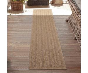 Serdim Rugs Harper Machine Woven Indoor Outdoor Area Rug, Jute, 60x180cm