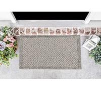 Serdim Rugs Harper Machine Woven Indoor Outdoor Area Rug, Silver, 50x80cm