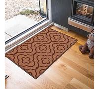 Serdim Rugs Havana Washable Non-Slip Door Mat, Quatrefoil, Beige, 50x80cm