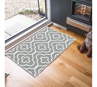 Serdim Rugs Havana Washable Non-Slip Door Mat, Quatrefoil, Grey, 40x60cm