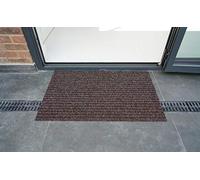 B&Q Door Mat Serdim Rugs Non-Slip Ribbed Trapper Hard-Wearing Brown 50 x 80 cm