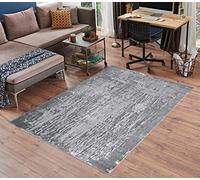 Serdim Rugs Serenity Modern Abstract Abrasion Contemporary Area Rugs, polyester, Grey, 80x150cm (2'6"x5'0")