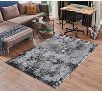 Serdim Rugs Serenity Modern Abstract Acrylic Contemporary Area Rugs, polyester, Black, 200x290cm (6'7"x9'6")