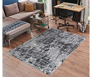 Serdim Rugs Serenity Modern Abstract Graffiti Contemporary Area Rugs, Black, 80x300cm(2'6" x9'10)
