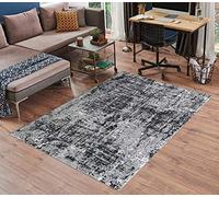 Serdim Rugs Modern Abstract Lines Pattern Contemporary Area Rug Black 120x170, Black