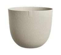 Sereh Round 47cm Mushroom Beige Planter Frost Resistant Drainage Indoor Outdoor