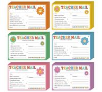 Sereliy 60Pcs Teacher Mail Notes to Parents, Happy Mail from Teacher, Brag Cards for Students Behavior Classroom Must Haves to Send Home for Preschool Kindergarten Elementary School Supplies (Flower)